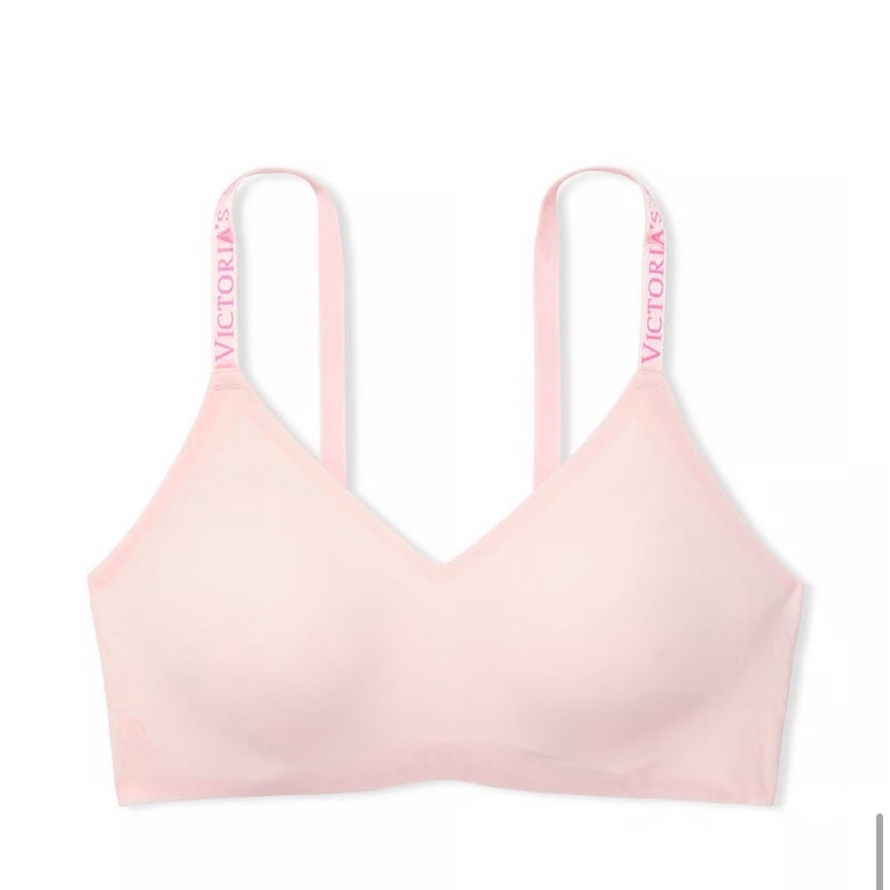 Victoria Secret T-Shirt Lightly Lined Lounge Bra Perfectly Pink size L